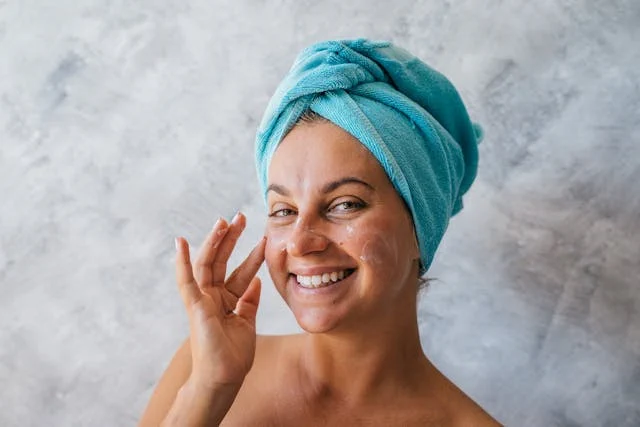 Client after a skincare visit